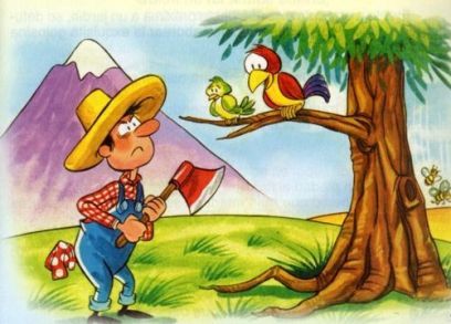 Fabula El Labrador y el Arbol